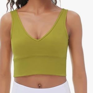 Wjustforu Longline Sports Bra YogaTop Reversible Wirefree …